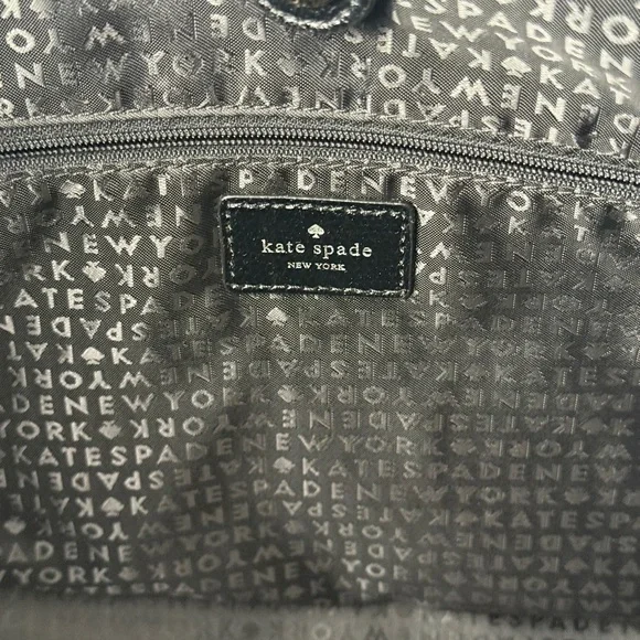 Kate Spade New York Black Textured Tote with Gold Chain - Picture 6 of 10